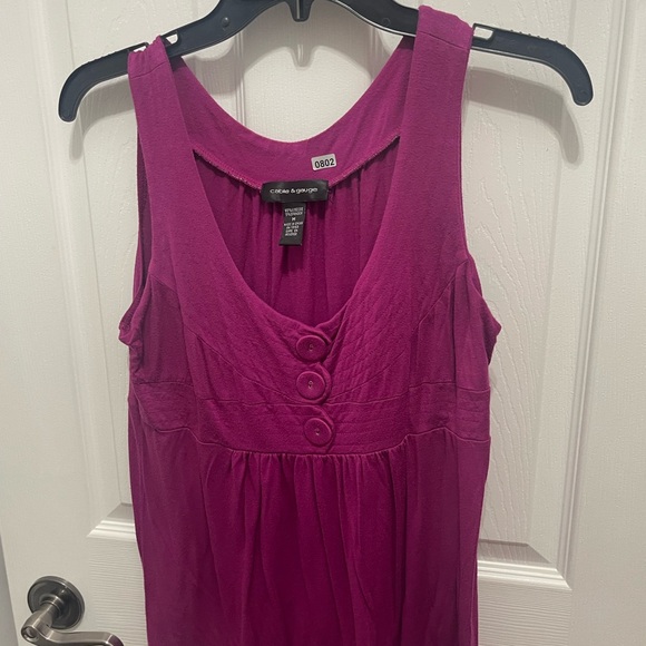 Cable and gauged pink top medium sleeveless - Picture 3 of 11